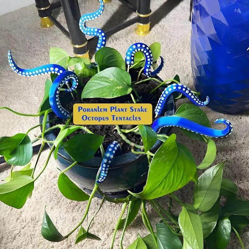 7KS Zábavná keramická dekorace Chobotnicová chapadla Halloweenská zábavná dekorace Domácí rostliny Dekorace květináče