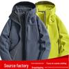 Veste de Ski Soft Shell pour Couple avec Capuche - Chaude, Coupe-vent, Imperméable, Doublée Velours, Vêtement d'Extérieur de Montagne Tendance