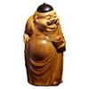 Chinese-style Landlord Decorations Living Room God of Wealth Sculpture Imitation Wood Carving Coffee Dining Table Decorations Tabletop Decorations