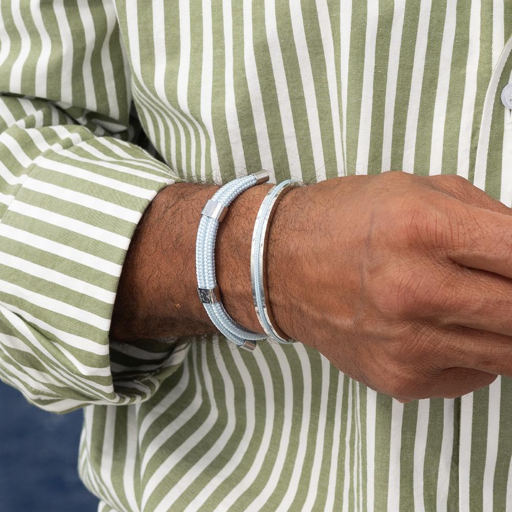 Pig&Hen Double Little Louise Bracelet - Arctic Blue X Silver
