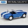 1/36 Scale Welly 1965 Shelby Cobra 427 S/C Alloy Car Model Diecasts Metal Toy Vehicles Car Model High Simulation Collection Childrens Gifts