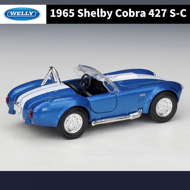 1/36 Scale Welly 1965 Shelby Cobra 427 S/C Alloy Car Model Diecasts Metal Toy Vehicles Car Model High Simulation Collection Childrens Gifts