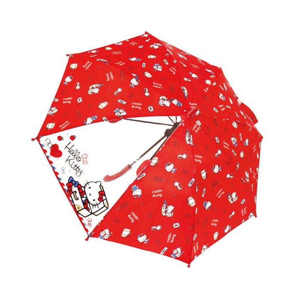 Hello Kitty umbrella 50cm transparent window one-touch Sanrio cute