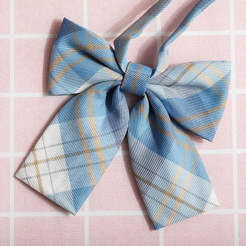 Jk Japanese Plaid Korean Version Of Collar Flower Graduate Female Collar Flower College Wind Streamer Jk Bow Shirt Accessories Sailor Suit