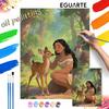 Pocahontas Forest Animals Digital Oil Painting Art Kit Hand Painted Home Decor