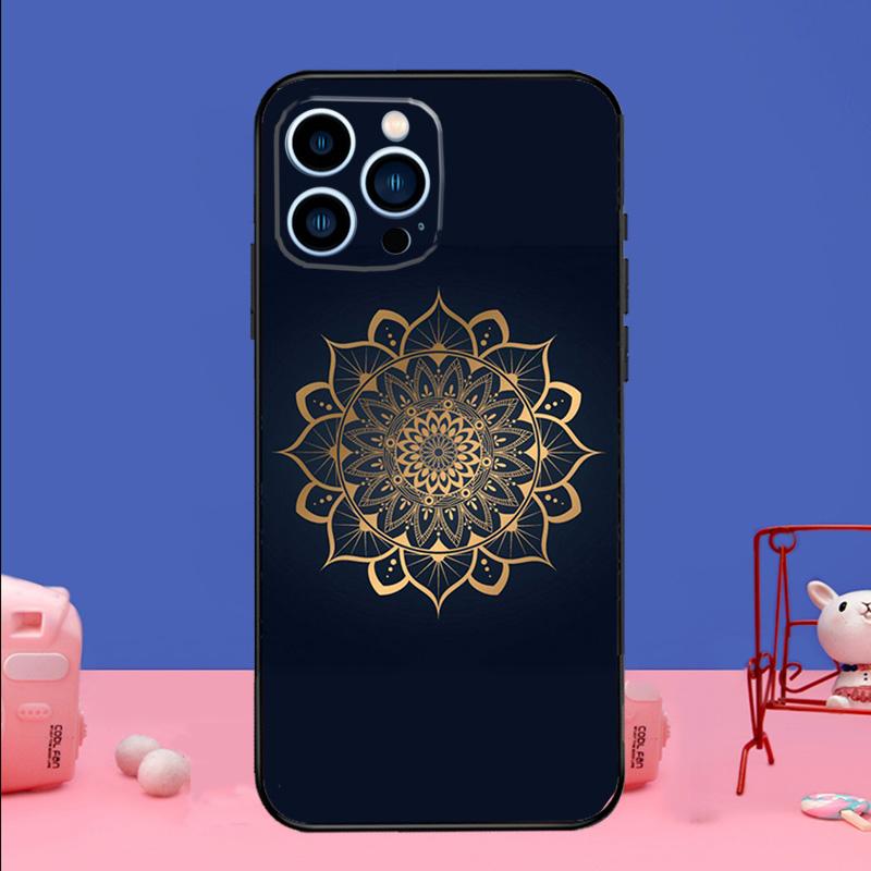Coque de téléphone Mandala Chakra Yoga Pour iPhone 16 15 14 13 11 12 Pro Max 13 12 mini XR 15 16 Plus 16e Housse Pare-chocs