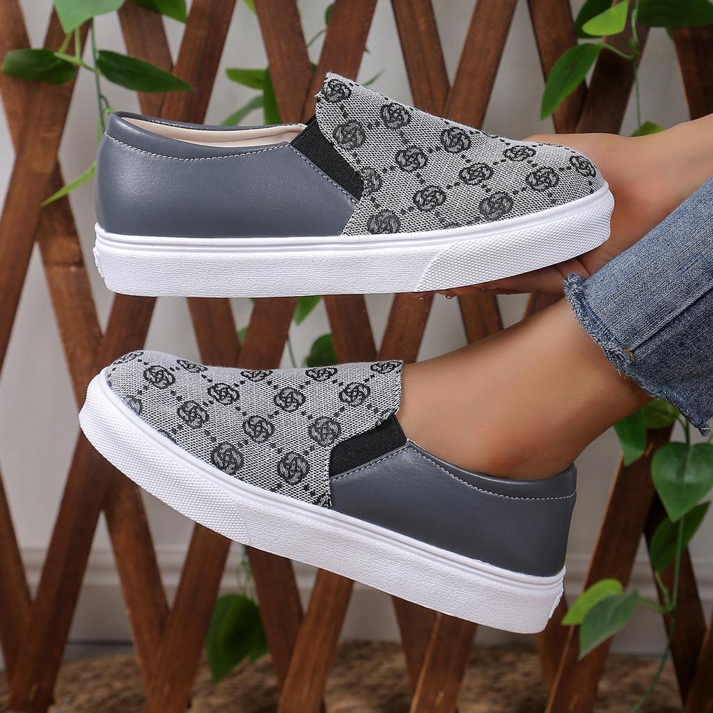 Fashion Casual Sneakers Women Shoes Women Flats Rhinestone Bling Chic Shining Star Sewing Thick Sole Slip On Platform