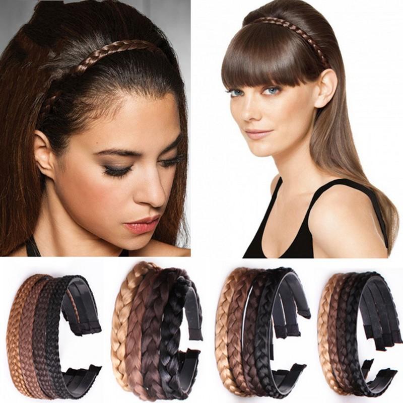 Damen Haarband Fischgrätenzopf Faule Perücke Twist Zopf Stirnband Haarnadel Böhmische Mode Rutschfester Kopfschmuck Braut Haarschmuck