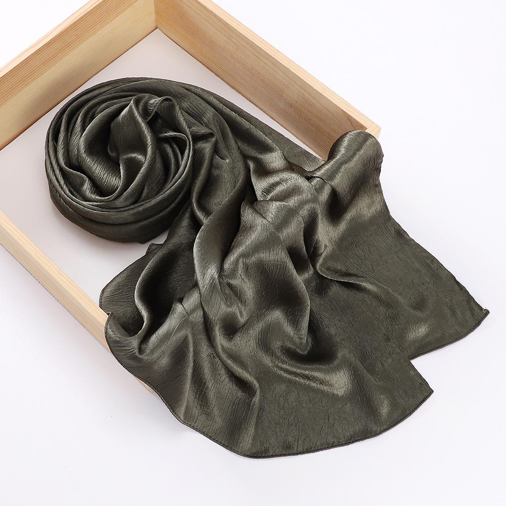 Chiffon Hijab Silk Scarf For Women Scarves Luxury Bandana Headband Headscarf Shawl Chic Muslim Woman Turban Hijabs