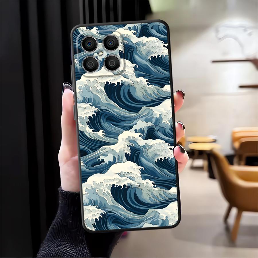 

Cartoon Wave Case for Honor Magic5Lite X6 X5b X8 200 400 Lite 8X 90 X9a 70 X7 Funda Phone Cover Honor X8a