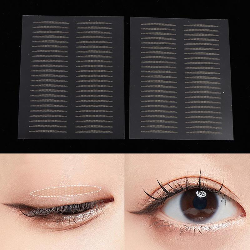 Adhesivo invisible para párpados dobles, cinta de encaje para levantar los ojos, cinta de gasa transparente con encaje, pegatinas autoadhesivas, herramientas para cintas para los ojos