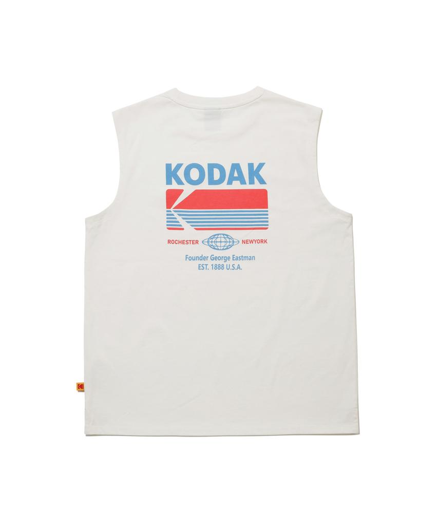 KODAK Breeze Pop Aerocool Big Graphic Sleeveless T-Shirt Ivory