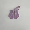 Winter Winddicht Kältefest Warm Kinderhandschuhe 2-5 Jahre Gesticktes Herz Halsband Strick Cremefarben Babygarn Säuglingswolle
