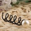 4pcs Women Fashion Hair Pins Spin Hair Accessory Hair Barrette Big Pearl Screw Clip Twist