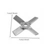 Scientific Dispersing Impeller 304 Stainless Steel Four with Center Hole CrossShaped Mixing