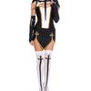 Sexy Nun Costume Adult Women Cosplay Dress Hat for Cross Stockings Gloves for Halloween Sister Cosplay Party Costumes Pr