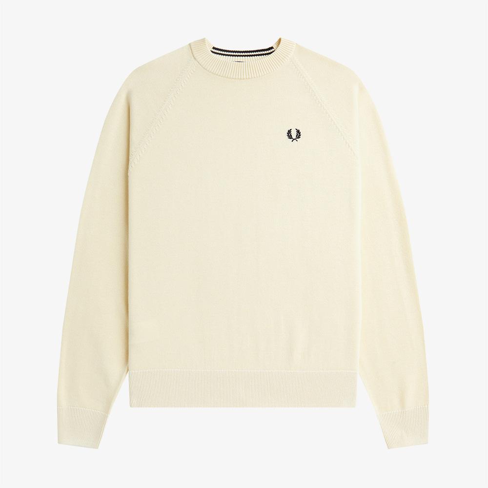 Fred Perry [Womens] Crew Neck Merino Wool Knit (R32) Afpf2412117-R32 Ice Cream/M