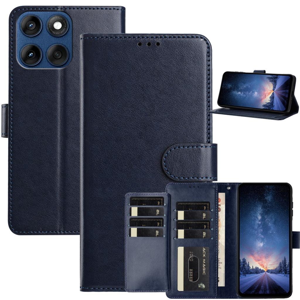 Pro Motorola Moto E13 E20 G05 G54 Edge 40...Peněženkové pouzdro na telefon z jehněčí kůže, více přihrádek na karty a stojánek, nárazuvzdorný ochranný kryt (10 barev)