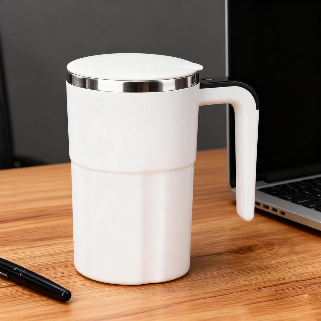 Self Stirring Coffee Mug - Rechargeable Automatic Electric Stirrer for Coffee, Milk, Hot Chocolate, Cocoa and Beverages