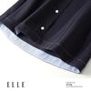 ELLE Elegant Color Block Shirt Dress