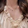 Smart Love Imitation Water Foam Jade Fringed Bracelet Light Luxury High Sense Exquisite Sweet Temperament Ice Through Heart Necklace Women