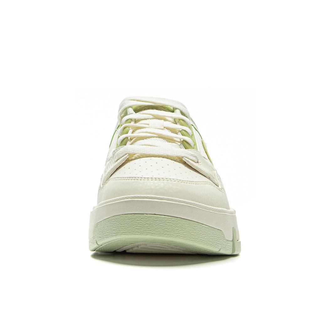 New LiNing COMMOM 80s Wear resistant Non slip And Breathable Low Top Skateboard Shoes Women's Beige White Green AGCV052-5