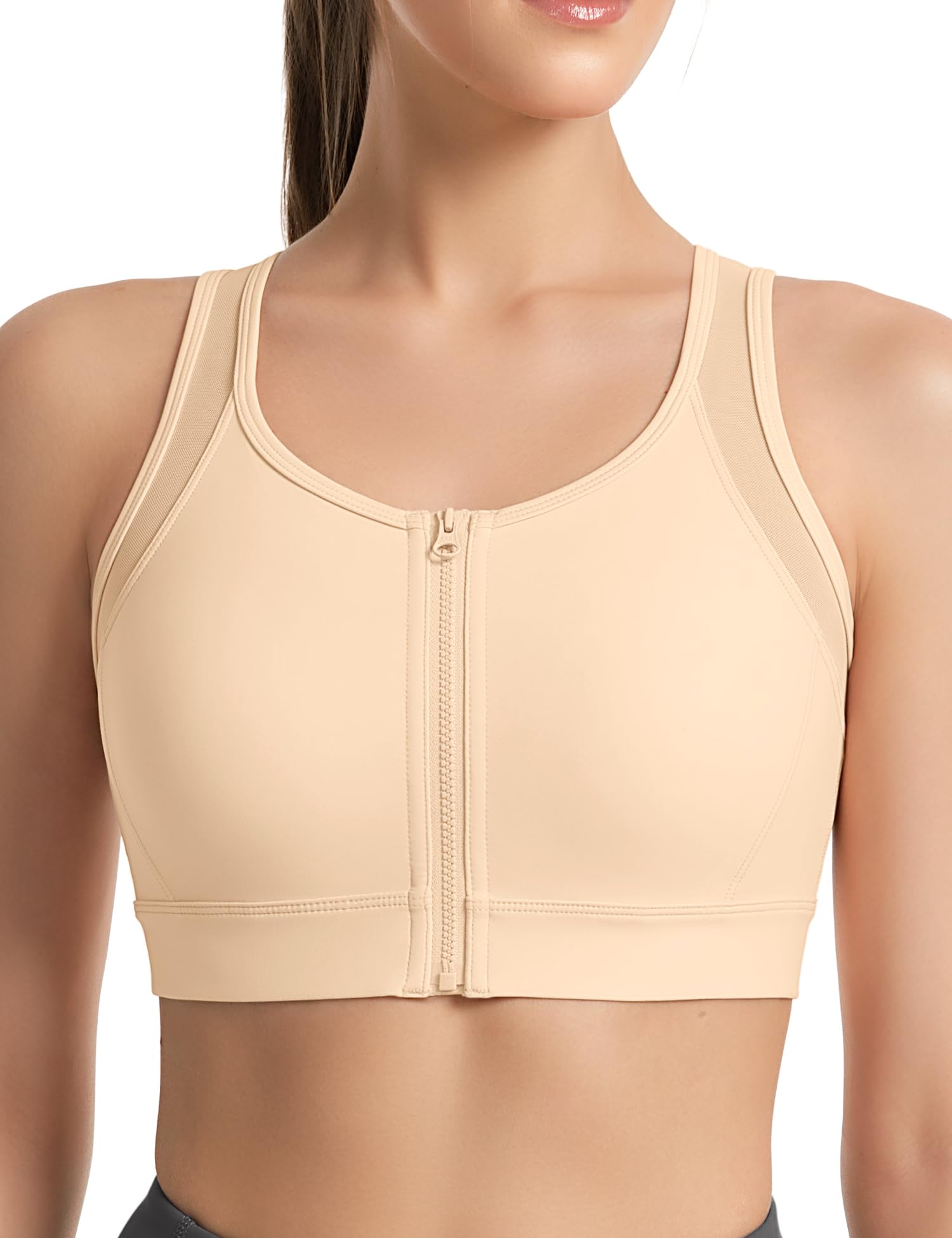 

Yvette Sports No Front High Large Sweat Quick Integrated Sports Розовый Бюстгальтер, Поддержка, Размер, Спинка-борцовка, Влагоотводящий, Быстросохнущий, Чашка, Без косточек розовый