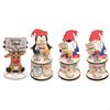KX4B Mini Liquor Bottle Stand Mini Wine Rack Gnomes Penguin Elk Christmas Wine Bottle Holder 3 Bottles Wine Rack