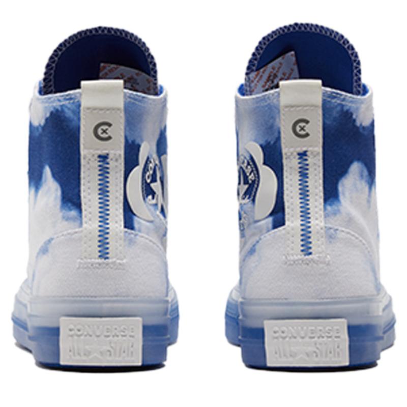 Converse Chuck Taylor All Star Blue White Comfortable and Versatile High-Top Espadrilles Unisex Blue & White