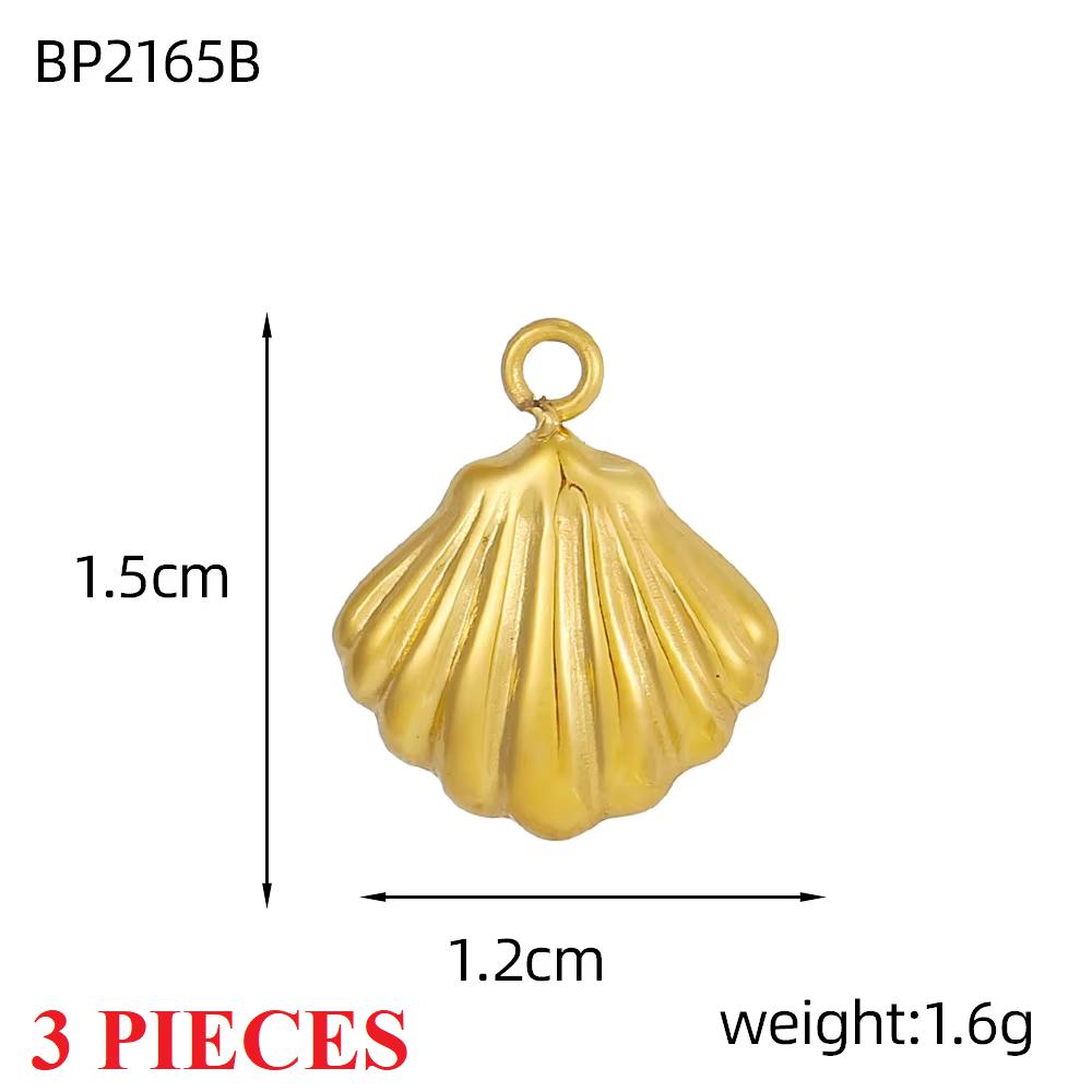3PCS/LOT CARLIDANA Marine Starfish Shell Pendants, Stainless Steel Charms for DIY Jewelry