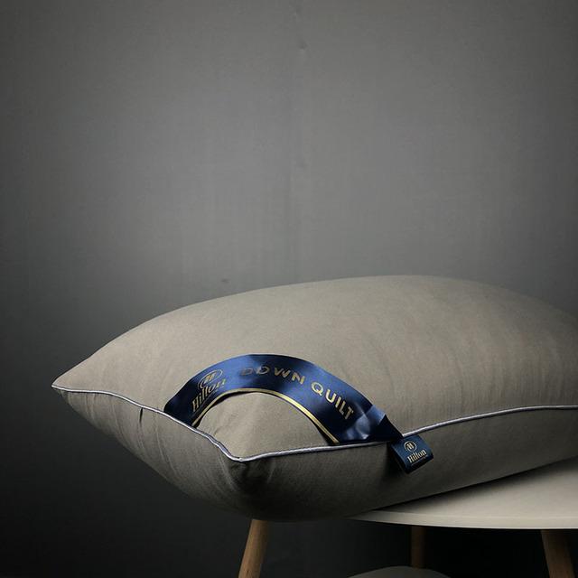 Chinese Natural Cotton Single Pillow 100% Polyester Fiber Orthopedic Neck Pillow Hotel Memory Pillow Healthy Sleep Stand 1PC