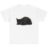 Black Cat Loaf Tshirt Vintage Loose Oversized Unisex Tshirt Harajuku Streetwear Trendy Cotton Print Breathable High Quality