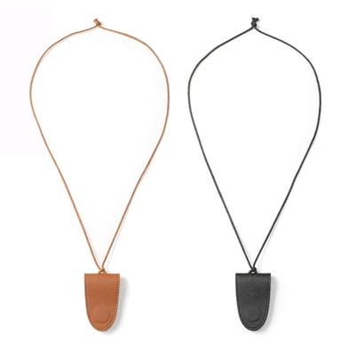 Leather Glasses Clip Hanging-Neck Clip Glasses Bags Fashion Portable-Case Leather Glasses Lanyard Cute Protection Cover