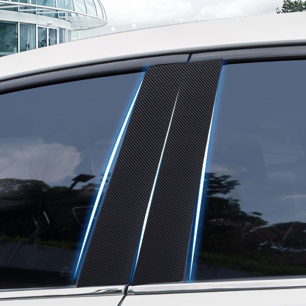 6PCS Car Door Window Pillar Posts Cover Trim PC Outer Door Window Pillar Panel Decorative Cover Replacement for 2017-2022