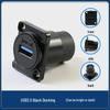 Type-D USB Wall Socket Mount: Dual Port Solderless Pass-through Adapter