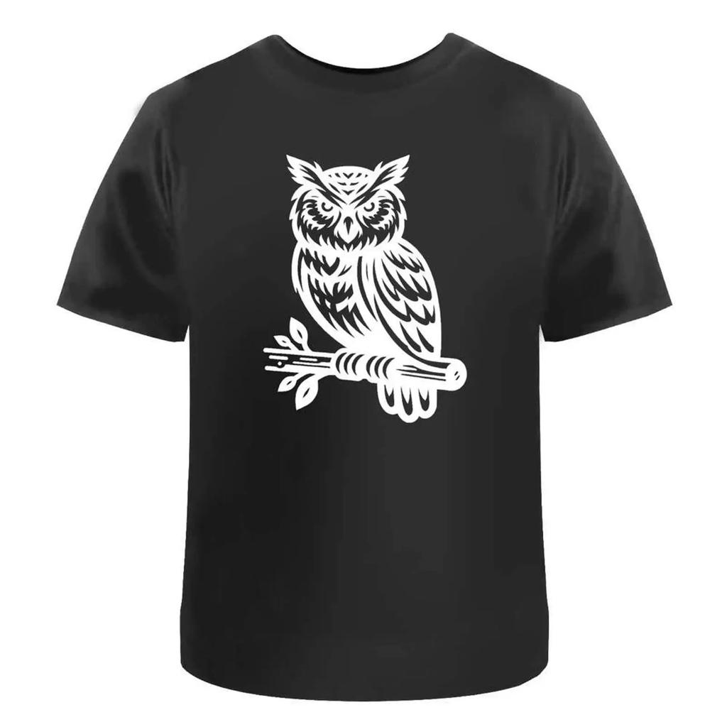 Wise Owl T Shirt 100 Cotton S Xxl Ta047064 Vintage Streetwear Versatile Graphic Breathable Stretched Fashion Casual