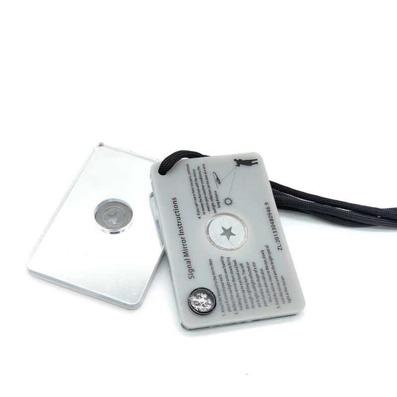 Survival Signal Mirror Kit with Compass and Whistle