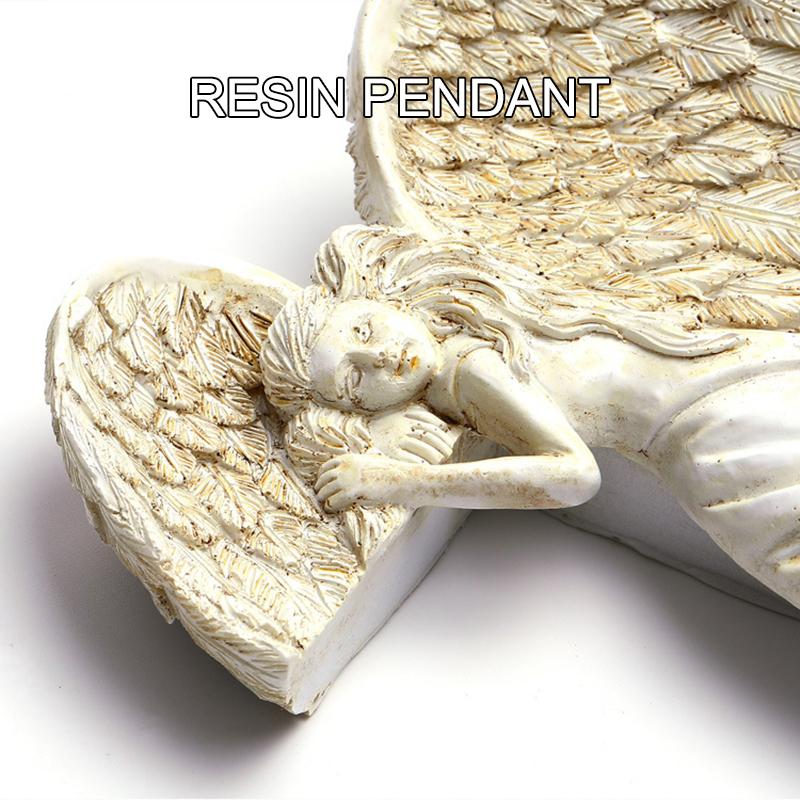 Anielskie skrzydła odkupienia Czysto biała ozdoba Wisząca dekoracja Dekoracja ramy drzwi Dekoracja z żywicy Styl europejski