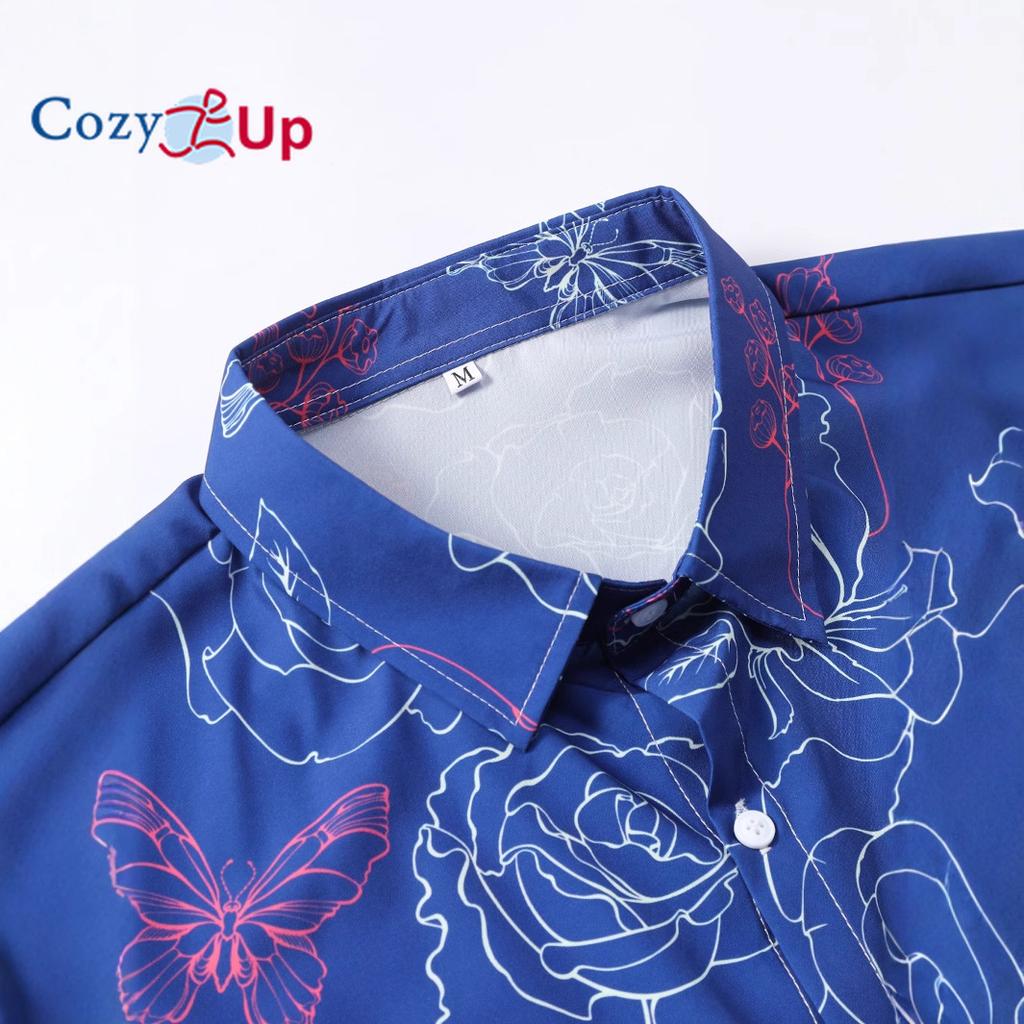 Cămașă cu mânecă scurtă pentru bărbați cu albastru marin, cămașă albă cu trandafiri pentru bărbați modă casual, vacanță de vară în Hawaii 2025 Nou