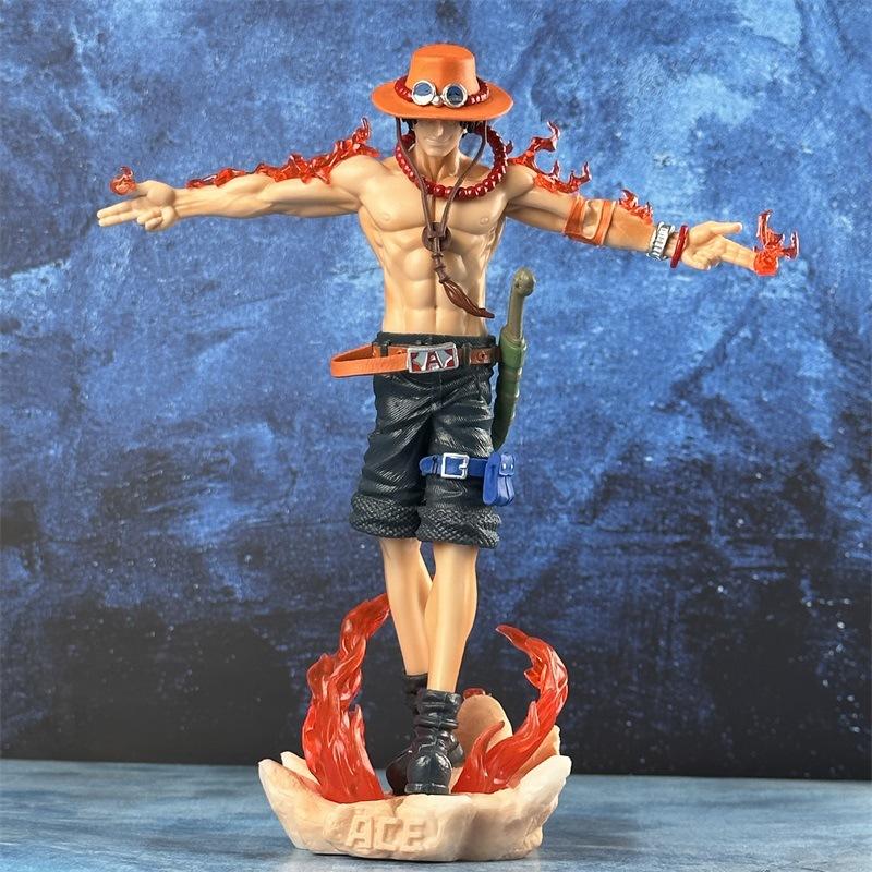 

26cm Anime One Piece Ace Figure Portgas D Ace Action Figurine PVC Statue Collectible Model Toys for childern christmas Gifts
