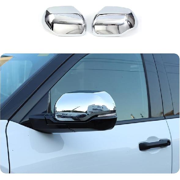 Car Accessories Fit For Toyota Tundra/Sequoia 2025 2024 2023 2022 Exterior Car Door Side Rearview Mirror Cover Trim With Turn Signal (Glossy Black)