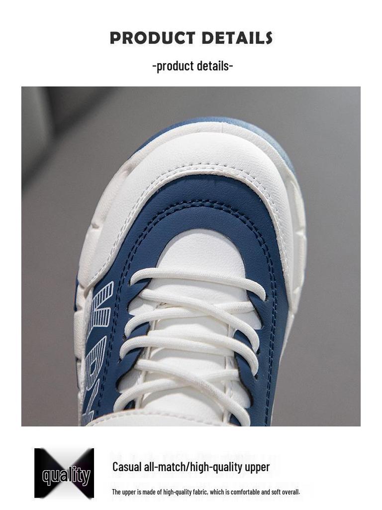 Kids' Waterproof Leather Running Shoes - Non-slip, Soft Sole for Boys & Girls
