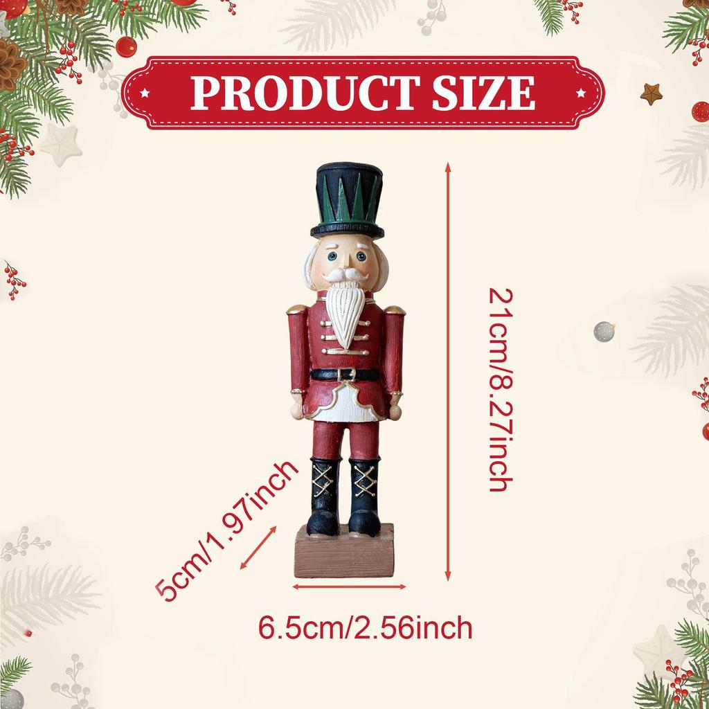 Weihnachts-Nussknacker-Figur Dekorative Tischfigur Handwerk Foto-Requisiten Harz-Ornament
