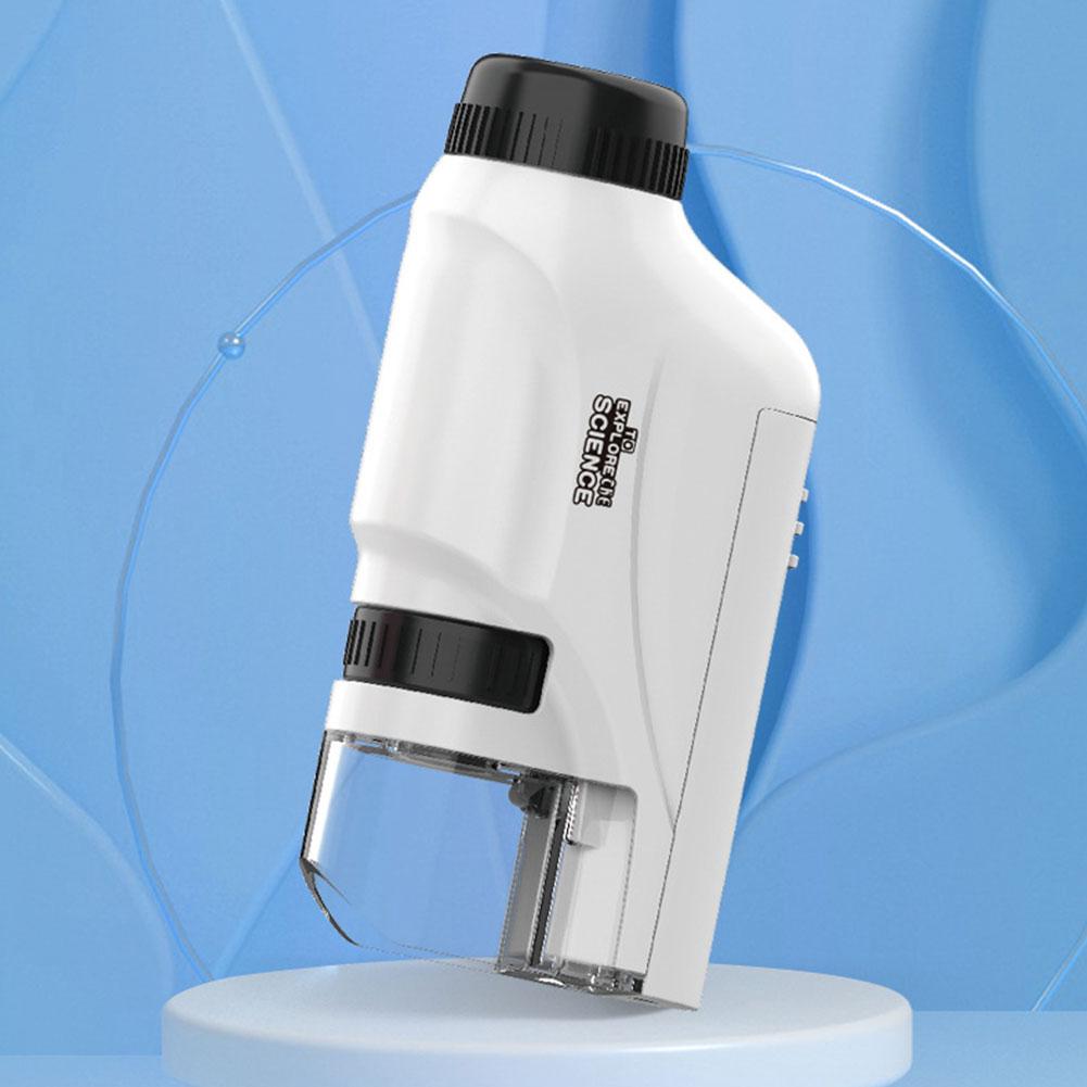 60x-120x Tragbares Mikroskop mit LED-Licht Handmikroskop Little Scientist Mikroskop Wissenschaftliches Spielzeug für Kinder