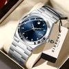 BINBOND Luminous Waterproof Durable Stainless Steel Strap Preicse Quartz Watches For Men Luxuy Auto Date Men's Watch Reloj