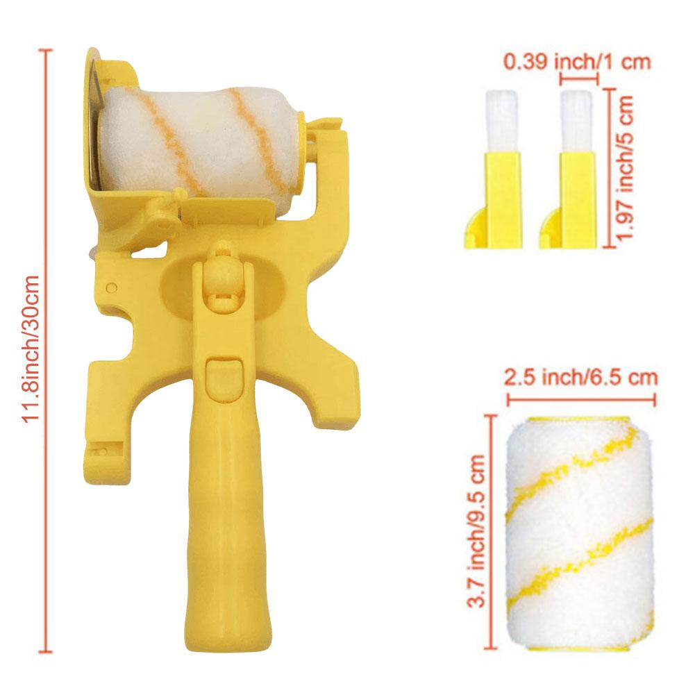 Paint Edger Roller Brush Paint Edger Roller Brush with Extra Replacement Roller Brush Wall Painting Brush Interior Paint Trimmer