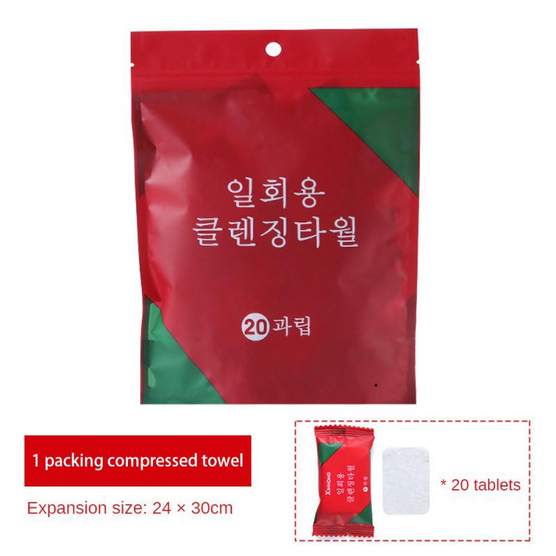 Mini Disposable Compressed Towel Cotton Face Towel Portable Separate Packaging Travel Candy Non-woven Cleansing Towel Household