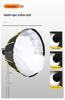 350W COB Photography Light with Spherical Softbox & Parabolic Grid