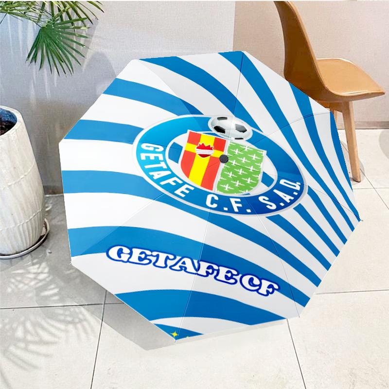 Getafe Football Crest Automatic Folding Umbrella - 8-Rib Travel Umbrella with Auto Open/Close & Portable, Gift for Christmas, Birthdays