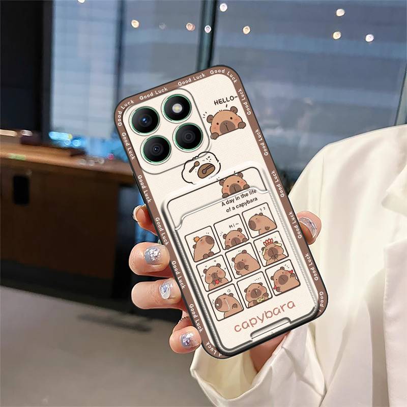 

Силиконовый защитный чехол для телефона Honor X8b 4G Полная защита Противоударный Мультяшный Милый Мягкий чехол Отделение для карт Грязеотталкивающий Honor X8b 4G